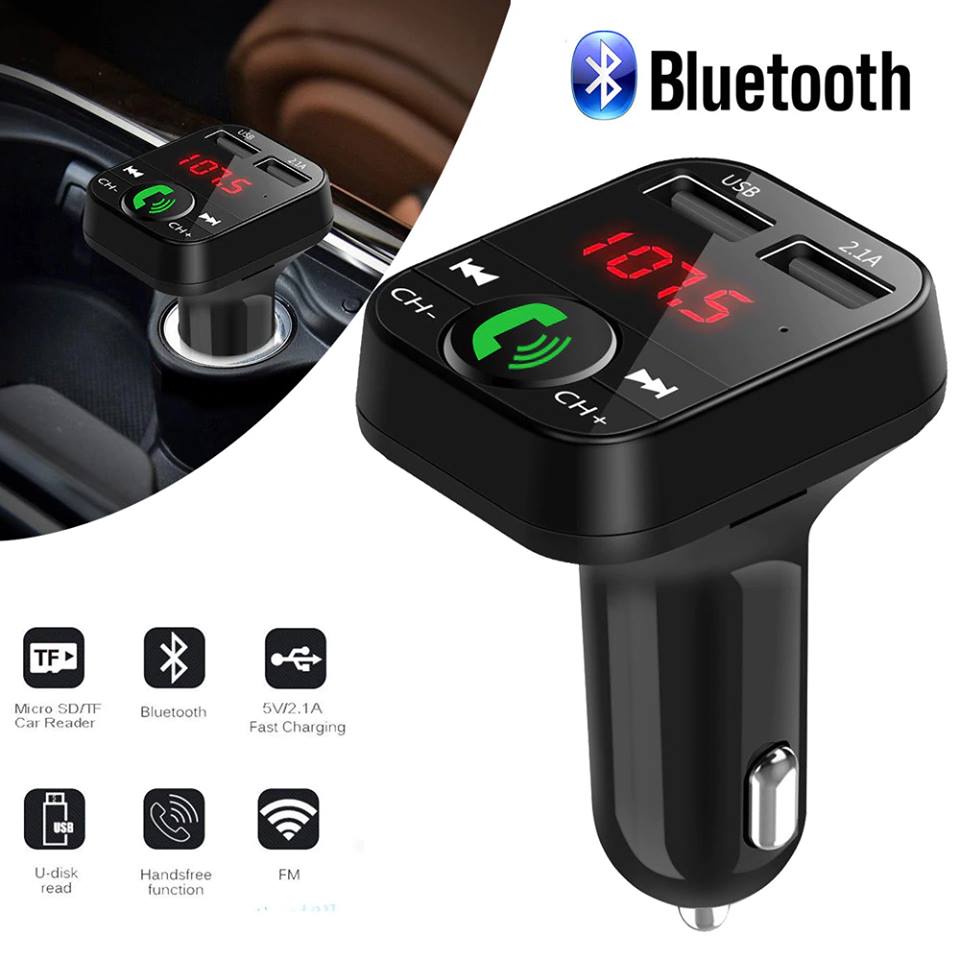 Bluetooth Hands Free FM Transmitter USB Micro SD MP3 Player